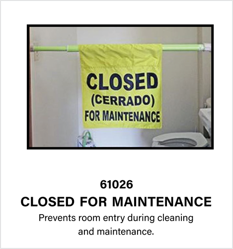 Restroom Maintenance_closed sign